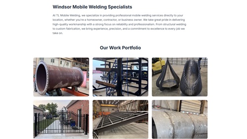 TL Welding Website screenshot
